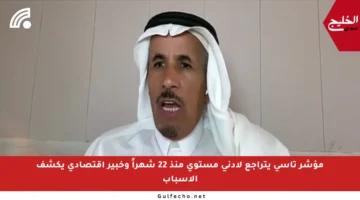 مؤشر تاسي يتراجع لأدنى مستوى منذ 22 شهراً وخبير اقتصادي يكشف الأسباب